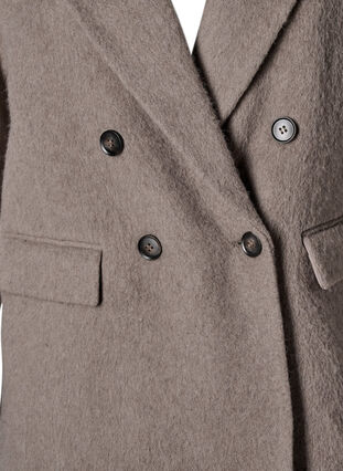 Zizzi Uld blazer med børstet tekstur, Desert Taupe Mel., Packshot image number 2