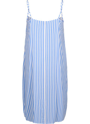 Zizzi FLASH - Stribet stropkjole i viskose, L. Blue White Stripe, Packshot image number 1