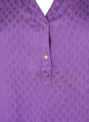 Zizzi Tunika i viskose med tone-i-tone mønster, Lavender Violet, Packshot image number 2