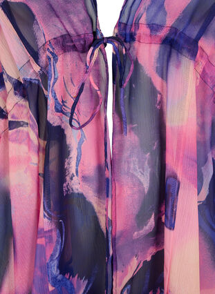 Zizzi Strand kimono med print, Purple Swirl, Packshot image number 2