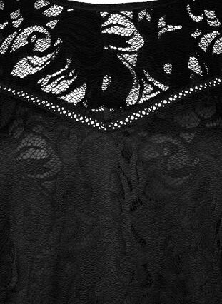 Zizzi Blondebluse med korte ærmer, Black, Packshot image number 2