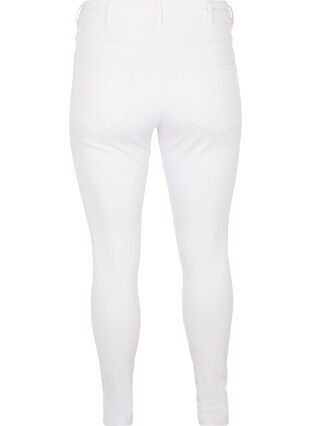 Zizzi Super slim Amy jeans med høj talje, White, Packshot image number 1