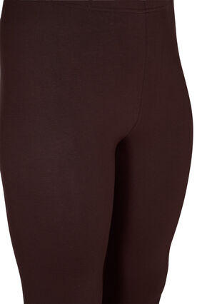 Zizzi Basis leggings i viskose, Coffee Bean, Packshot image number 2