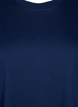 Zizzi Basis t-shirt i bomuld med rund hals , Navy Blazer, Packshot image number 2