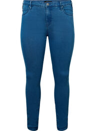 Højtaljede super slim Amy jeans, Mid Blue, Packshot