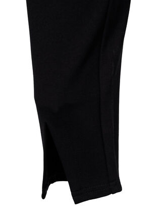 Zizzi Viskose leggings med slids foran, Black, Packshot image number 3