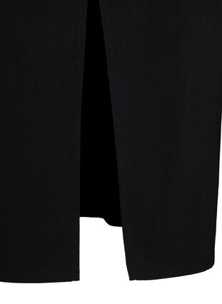 Zizzi Lang nederdel med slids foran, Black, Packshot image number 3