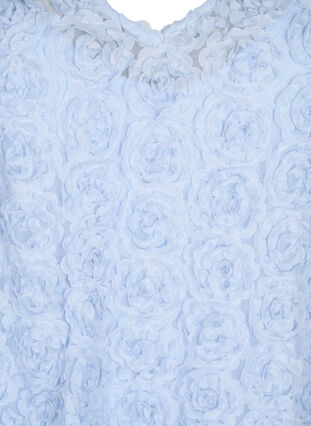 Zizzi Festkjole med 3D-blomster, Cashmere Blue, Packshot image number 2