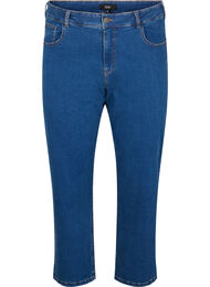 Cropped Vera jeans med straight fit, Blue Denim, Packshot